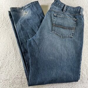 Ariat‎ M2 Men's Traditional Relaxed Boot Cut Blue Denim Size 36x32 Western Used